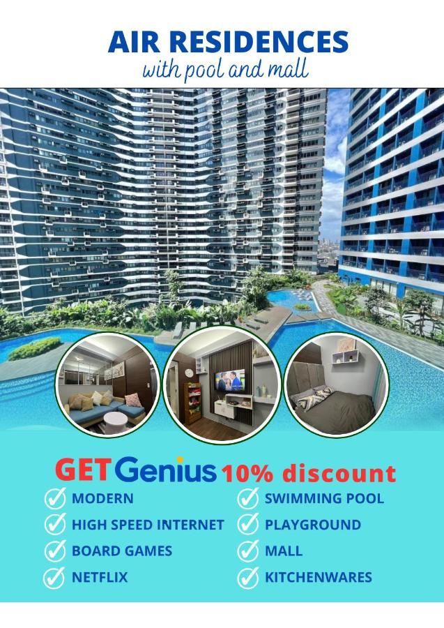Apartment In Air Residences, Makati With Wifi, Netflix, Pool, Mall And More Manila Esterno foto